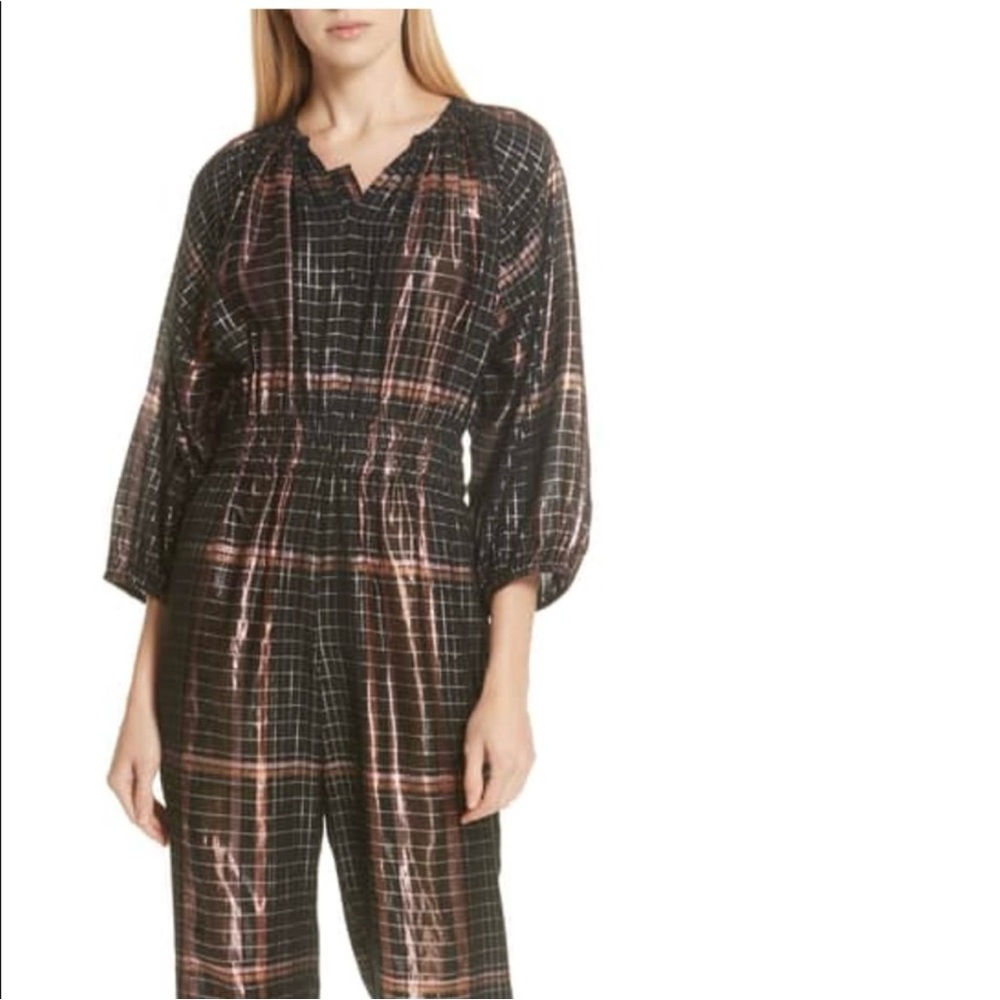 Apiece Apart Quincy Metallic Jumpsuit Onesie Formal Party Mobwife - Picture 2 of 16